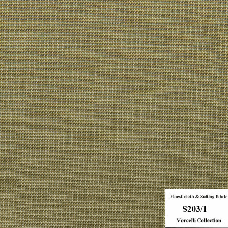 S203/1 Vercelli CVM - Vải Suit 95% Wool - Xanh chuối Trơn